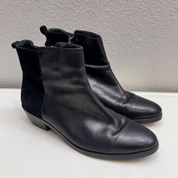 Coach Shoes - Coach Carmen Boots Size 6.5 B Black Leather Suede Low Heel